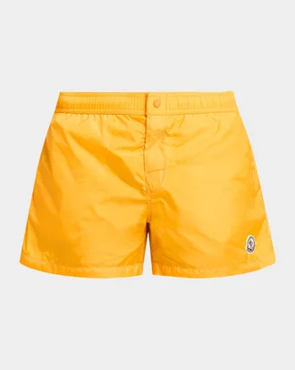 Moncler Men & apos;s Nylon Logo Swim Trunks