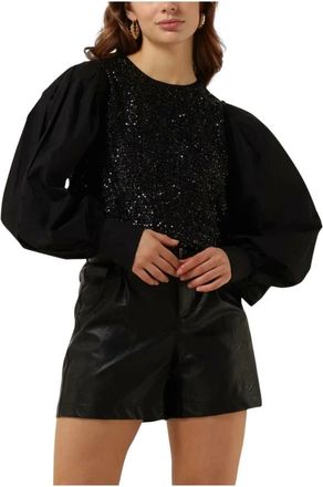 Summum Dames, Blouses & Shirts, Zwart, Maat: XS