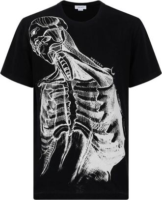 Alexander McQueen Sketch Anatomy T-shirt - Heren - T-shirts - Zwart - S - Katoen - Tops