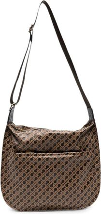 Gherardini Toffee Beige Shoulder Bag With All-Over Logo