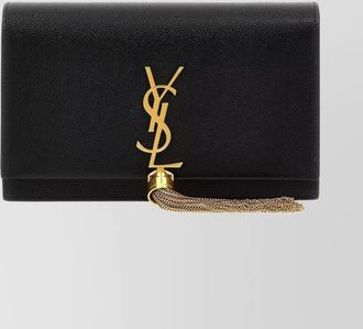 Saint Laurent leather chain wallet