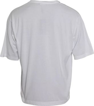 Dolce & Gabbana White Cotton Round Neck Short Sleeve Mens T-shirt