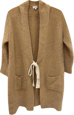 Claudie Pierlot Beige Knit Tie Front Cardign Size S
