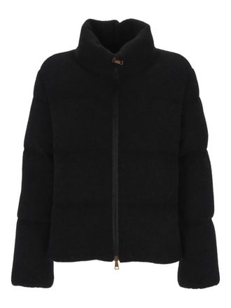 Moncler high-neck down jacket - women - Polyester/Polyamide/Polyamide/Down/Feather - 3 - Black