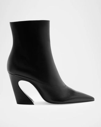 Schutz 85mm Lexi Leather Ankle Boots
