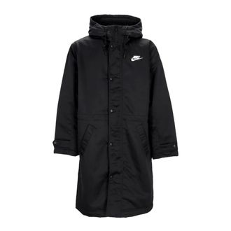 Nike Lange Sherpa- gevoerde parka met capuchon - Heren - Outdoorjassen - Zwart - S - Polyester - Fitness