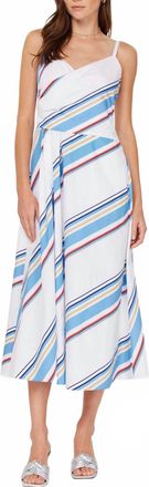 Current Air Juliette V-Neck Wrap Midi Dress In Multi