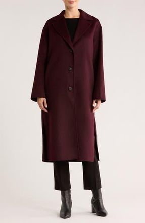 Rebecca Minkoff Double Faced Wool Reefer Coat in Cherrywood at Nordstrom Rack, Size X-Large