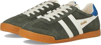 Gola Elan Mens Shoes Dark Khaki/Off White/Sapphire : 10.5 D - Medium, Leather