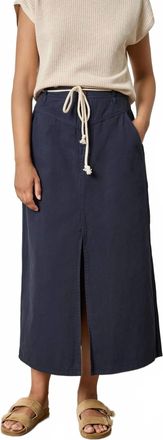 Lilla P Yoke Waist Skirt In Navy