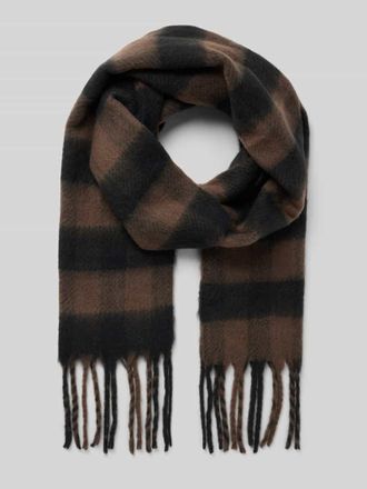 Mc Neal Schal mit Ausfransungen in Dunkelbraun, Gr&ouml;&szlig;e 1