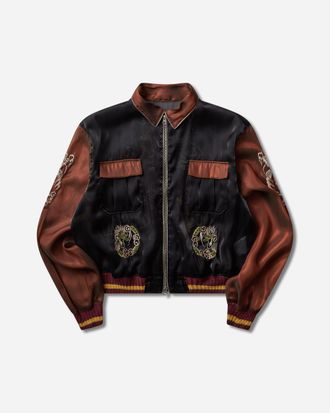 KAPITAL Men s Sheer Pearl Mosquito Guard 2Tones Vietnam Jacket Black / Brown