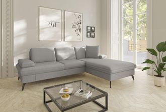 Sit&more Ecksofa »Morris Jubi L-Form, B: 247 cm« mit Armteilfunktion & 1 Zierkissen, optional Bettfunktion