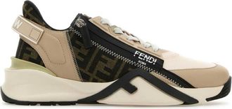 Fendi Beige Flow Logo Sneakers