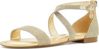 Michael Kors Alexa Flex Flat Sandals Womens Sandals Pale Gold : 8.5 M, Synthetic