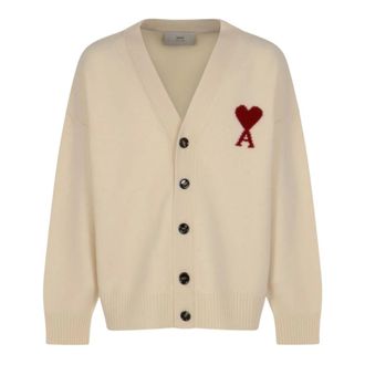 Ami Ami de Coeur Cardigan - Heren - Truien - Beige - Maat: XL Wol