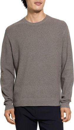 Theory Riland Crewneck Sweater in Morel Melange at Nordstrom, Size Xx-Large