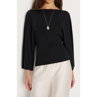 Reformation Avery Boatneck Knit Top in Black at Nordstrom, Size X-Small