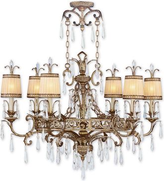 Livex Lighting Discontinued Livex La Bella 6-Light Vintage Gold Leaf Chandelier