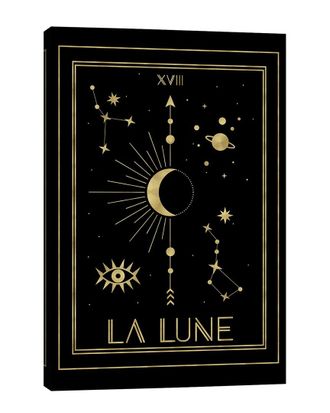 iCanvas Icanvas La Lune Gold Edition Wall Art By Emanuela Carratoni