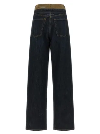 Maison Margiela Deconstructed High-Waisted Cotton Jeans - Blue