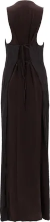 Alysi Silk-Modal Blend Dress - Brown