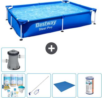 Bestway Piscina Bestway Steel Pro Rectangular - 221x150x43 Cm - 7-piezas S22064