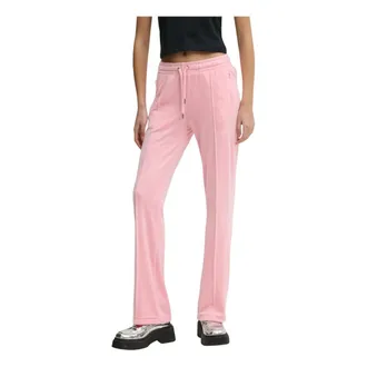 Juicy Couture Broeken, Dames, Roze, M, Polyester, Velour Diamant&eacute; Tracksuit Bottom