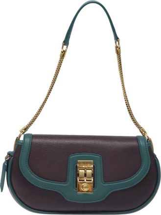 Louis Vuitton Trapezio Purple Leather Shoulder Bag (Pre-Owned)