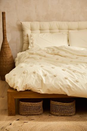 Calma House Funda n&oacute;rdica + 2 funda de almohada color crudo 270x260+45x90