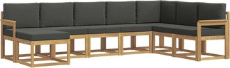 vidaXL Conjunto De Sof&aacute;s De Exterior 8 Uds. Blanco Y Antracita Vidaxl