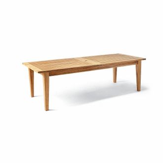 Frontgate Cassara Classic Estate Extendable Dining Table in Natural Teak - Frontgate