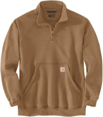 Carhartt Work in Progress Marquette 1/4-Zip Mock-Neck Sweatshirt Pullover f&uuml;r Herren | braun