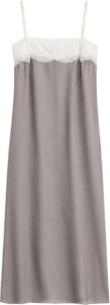 Carven Zijden Onderjurk - Dames - Nachtjurken - Grijs - S - Organza - Nachtkleding