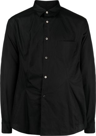 Comme Des Garçons spread-collar cotton shirt - men - Cotton - L - Black