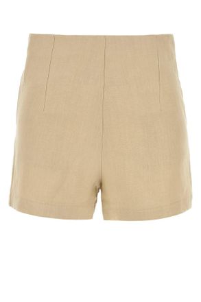 Le Kasha Beige Linen Ezbet Shorts