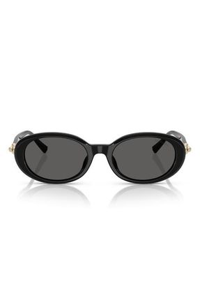 Tiffany & Co. 54mm Oval Sunglasses in Black /Dark Grey at Nordstrom