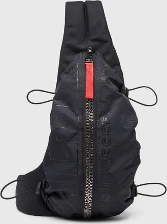Diesel Zip-D-Sling bag in check-jacquard shell - Crossbody Bags - Man - Black