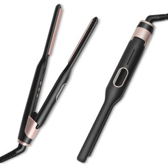 OEM Plancha Y Rizador De Pelo 2 En 1, Calentamiento R&aacute;pido, Temperatura Ajustable De 150 &deg; A 230 &deg;, Para Todo Tipo De Cabello, Cabello Corto, Flequillo Y 