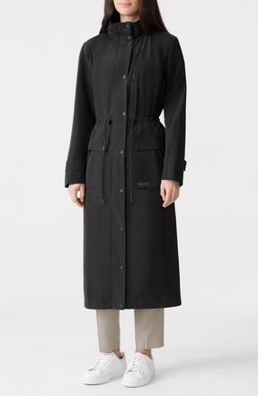 Mackage Magdalena Water Repellent Raincoat with Stowaway Hood in Black at Nordstrom, Size X-Small