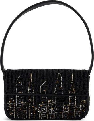 Staud Borsa a spalla Tommy con perline - Nero
