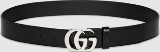 Gucci Cut GG Marmont Belt, Size Gucci 100, Black, Leather