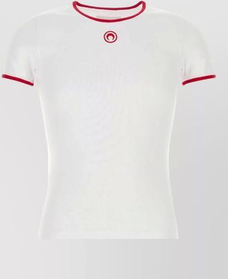 Marine Serre cotton short-sleeve t-shirt