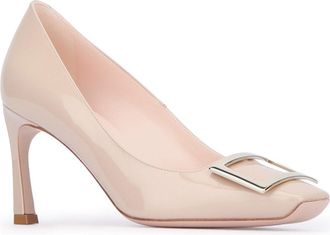 Roger Vivier Womens Dec. Trompette T.70 Collant Leather Scarpe Con Tacco High Heel Shoes