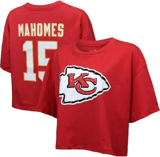 Majestic Threads Womens Majestic Threads Patrick Mahomes Red Kansas City Chiefs Swarovski Crystals Boxy Cropped Name & Number T-Shirt at Nordstrom, Size Xx-Large