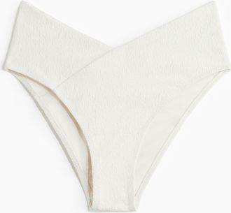 H&M Cheeky Bikinihose High Waist - White