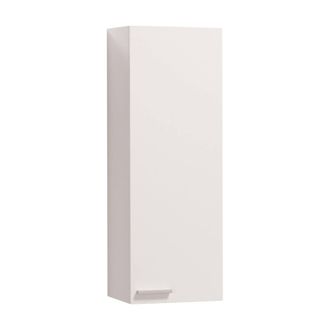 Dmora Dmora - Columna De Ba&ntilde;o Dmonald, Mueble Columna Para Ba&ntilde;o Con 1 Puerta, Mueble De Pared Suspendido Con 1 Balda, 30x25h85 Cm, Blanco Brillante