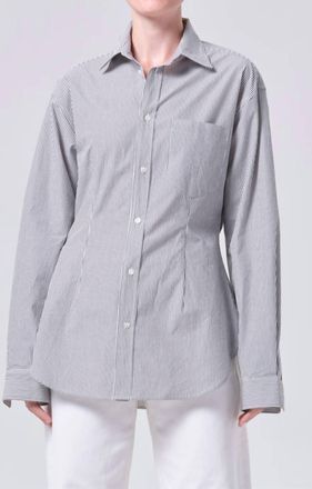 A Gold E Cinch Shirt In Windley Stripe