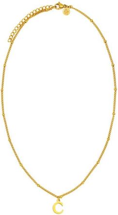 Petit Moments Initial Pendant Necklace in Gold-C at Nordstrom