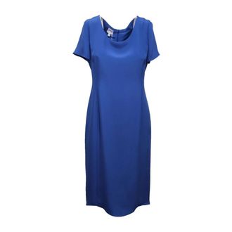 Armani Tuniekjurk - Dames - Casual kleedjes - Blauw - M - Kleedjes